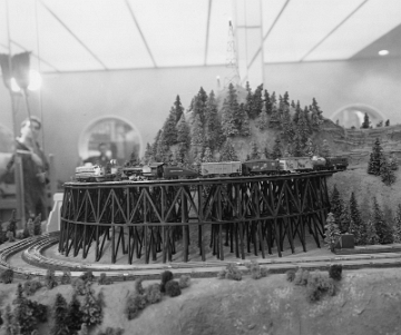 Closeup view of the HO loops and trestle.
