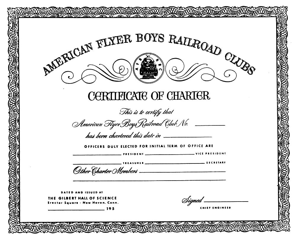 Boys' RR Club Charter