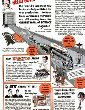 Popular Science - December 1943. Same ad also appeared in Popular Mechanix of that same month. Was the smoke balloon labeled "choo-choo" a hint of smoke to come? - Courtesy of Earl Hunt